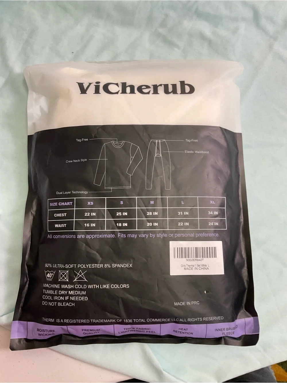 Vicherub fleece lining